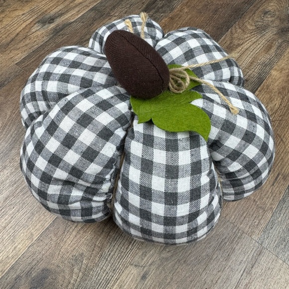 Plaid Fabric Pumpkin Decor - Picture 1 of 1